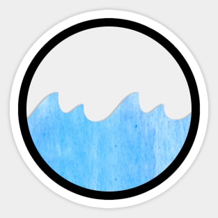 The Minimal Water Waves For Sea Lovers Sticker